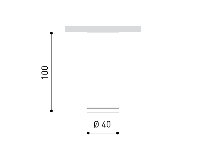 4,5W LED paviršinis šviestuvas TOP, juodas, 3000K, 56º