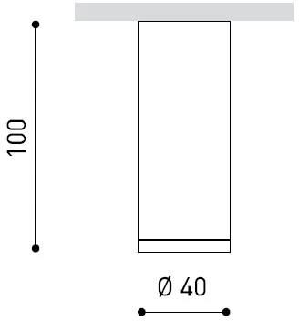 4,5W LED paviršinis šviestuvas TOP, juodas, 3000K
