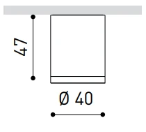 Lubinis šviestuvas 4,5W LED paviršinis šviestuvas TOP MINI, baltas, 3000K