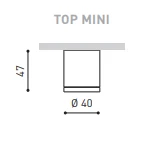 4,5W LED paviršinis šviestuvas TOP MINI, juodas, 3000K