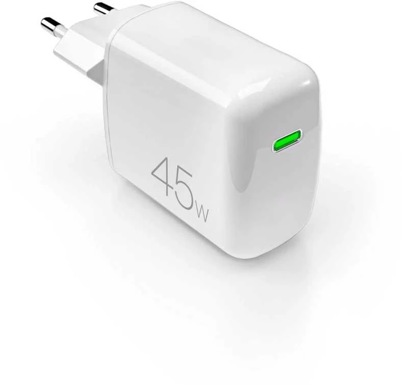 Nezatříděno Puro Elektrik Puro Super Mini 45W PD GaN USB-C laidinis įkroviklis – baltos spalvos