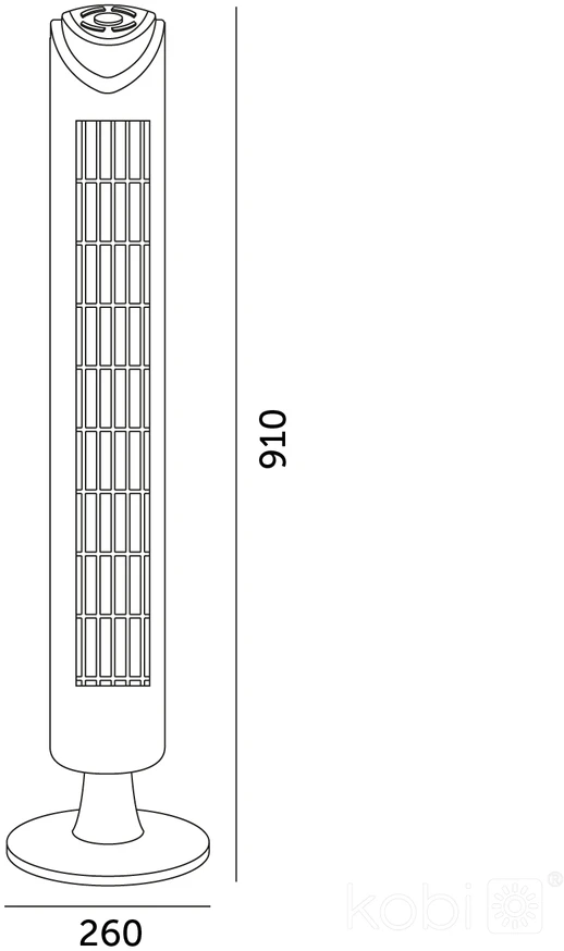 45W ventiliatorius LISSE 2, juodas