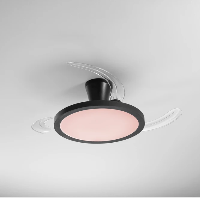 46W LED lubinis šviestuvas - ventiliatorius CONDOR, juodas, CCT, dimeriuojamas, su 25W ventiliatoriumi