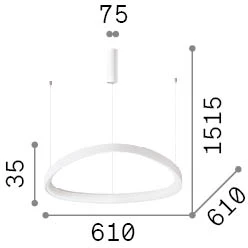 47W LED pakabinamas šviestuvas GEMINI, juodas, 2700K, 341569