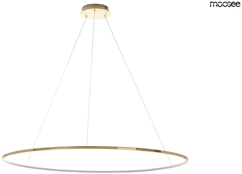 47W LED pakabinamas šviestuvas RING SLIM 150, aukso sp., 3000K, su nuotolinio valdymo pulteliu, dimeriuojamas