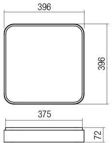 Lubinis šviestuvas 47W LED paviršinis šviestuvas YOMO, baltas, 3000K, dimeriuojamas, 01-2576