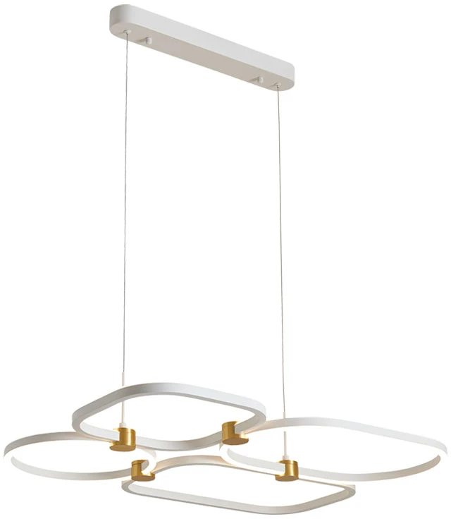 48W LED pakabinamas šviestuvas, baltos/aukso sp., 3000K, dimeriuojamas, 2648