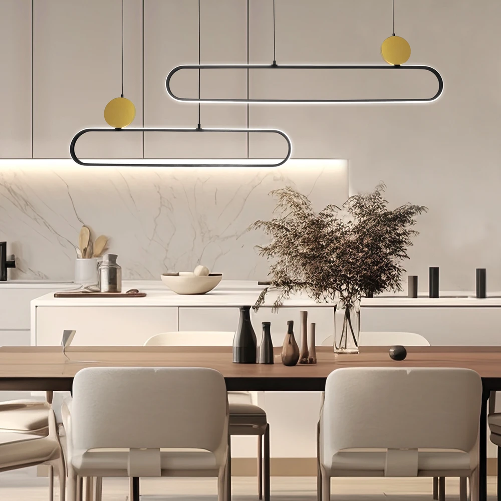 48W LED pakabinamas šviestuvas NAOMI, juodos/aukso sp., 3000K, 4301800