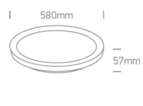 Lubinis šviestuvas 48W LED plafonas, šlifuoto aukso sp. korpusu, 3000K, 62148L/BGL/W