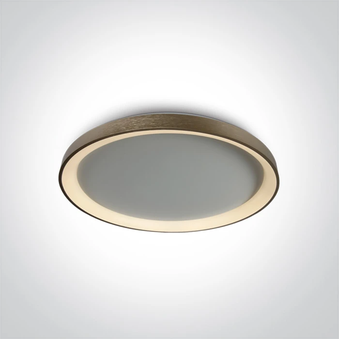 Lubinis šviestuvas 48W LED plafonas, šlifuoto aukso sp. korpusu, 3000K, 62148L/BGL/W