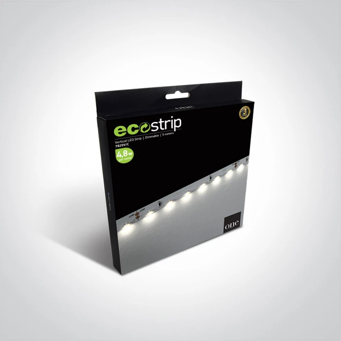 4,8W/m LED juosta, 4000K, 5m ritė, 7820V/C