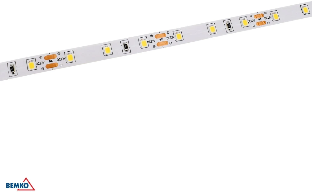 Bemko 4,8W/m LED juosta PREMIUM, 12V, 3000K, IP65, 5m ritė