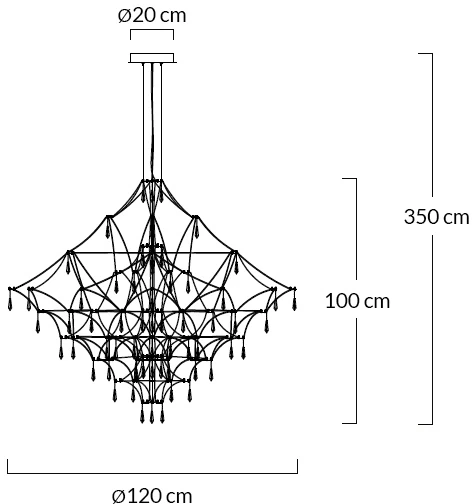 49,5W LED pakabinamas šviestuvas CONSTELATION 120, sidabro sp., 3000K