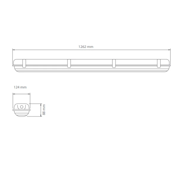49W LED šviestuvas WARS 2x120 4000K