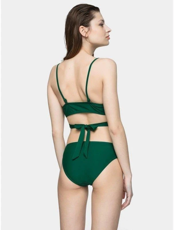 4F Moteriškas bikini viršus maudymosi kostiumui H4L21-KOS003G-46S Žalias