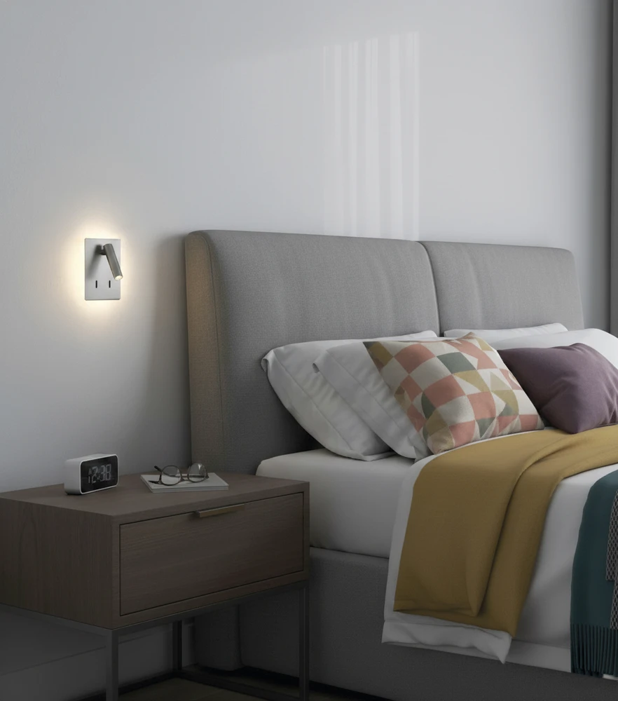 4W + 3W LED sieninis šviestuvas MANAT MINI, matinės nikelio sp., 3000K, A3568100NM