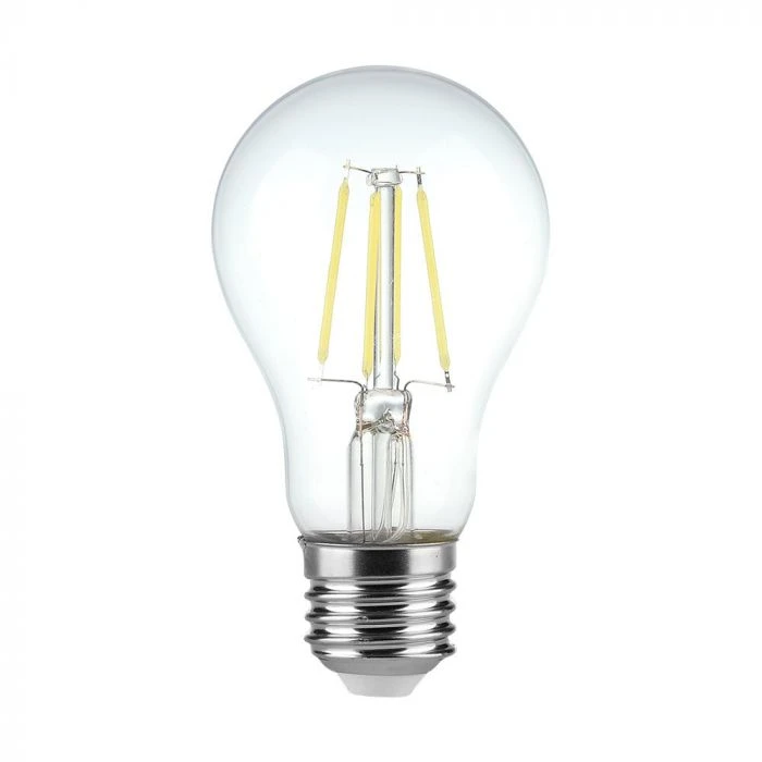 V-tac 4W LED filamentinė lemputė, A60, E27, 6500K