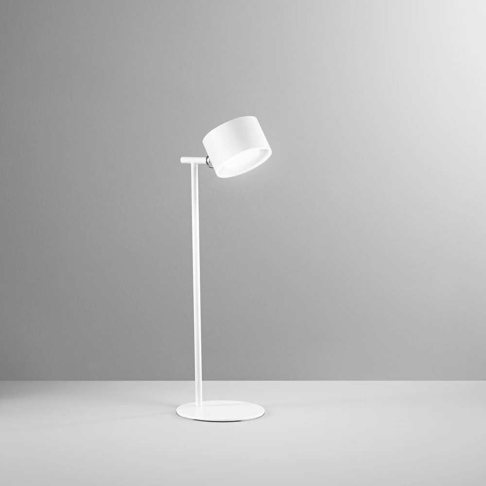 4W LED įkraunamas stalo šviestuvas TESLA, baltas, CCT/RGB, dimeriuojamas