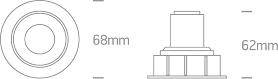 4W LED įleidžiamas pakreipiamas šviestuvas, juodas, 3000K, 11104K/B/W