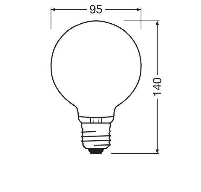 4W LED lemputė CLASSIC GLOBE, E27, 3000K