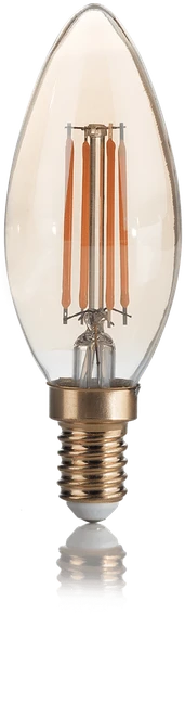 Ideal Lux 4W LED lemputė E14, 2200K, gintaro spalvos