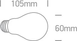 4W LED lemputė, E27, 2700K, 9G03R/EW/E