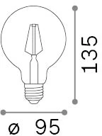 4W LED lemputė, E27, 3000K, 345840