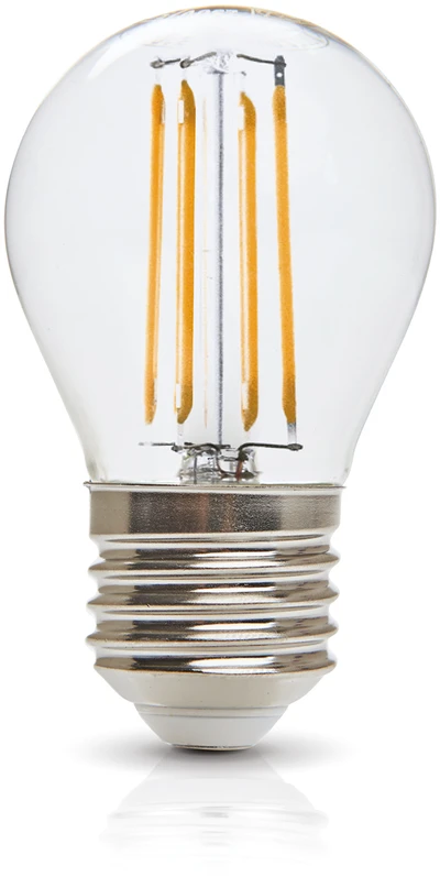 4W LED lemputė, E27, skaidri, 3000K