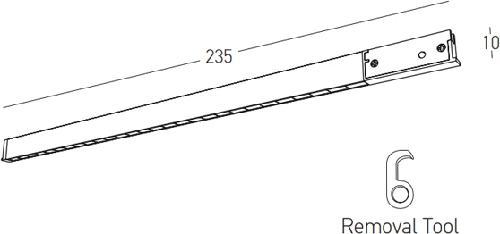 4W LED linijinis šviestuvas į magnetinę sistemą ZAMBELIS MAGNETIC 6MM, juodas, 3000K, 25242
