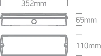 4W LED paviršinis avarinis/evakuacinis šviestuvas, baltas, 6000K, IP65, 89404A