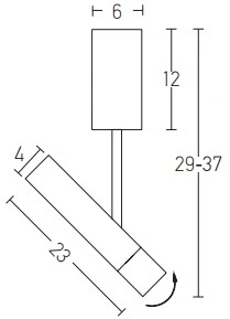 Lubinis šviestuvas 4W LED paviršinis lubų šviestuvas, aukso/juodos sp., 3000K, 22028