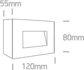 4W LED sieninis šviestuvas, baltas, 3000K, 67076/W/W