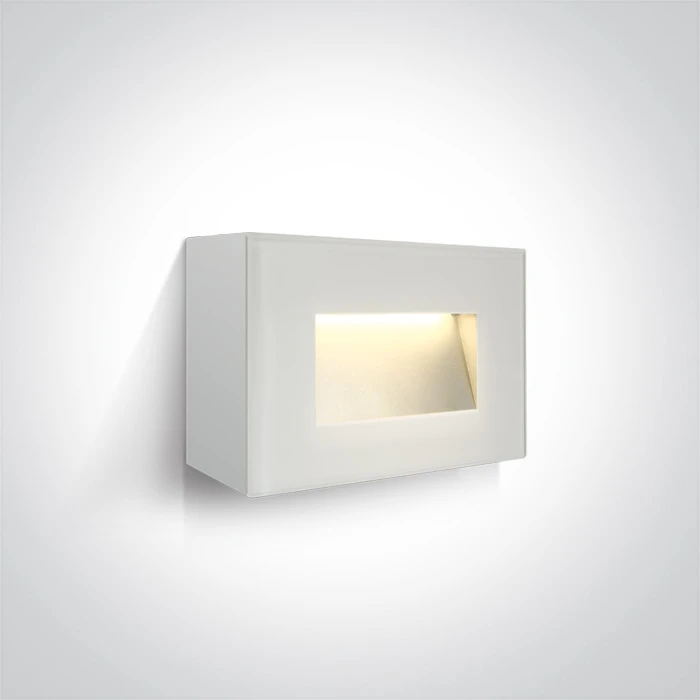 4W LED sieninis šviestuvas, baltas, 3000K, 67076/W/W