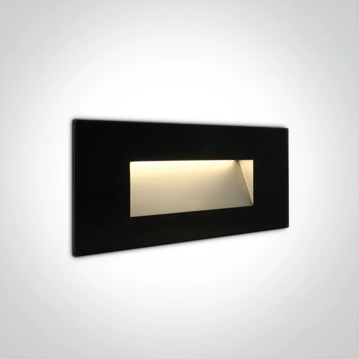 4W LED sieninis šviestuvas, juodas, 3000K, 68076A/B/W