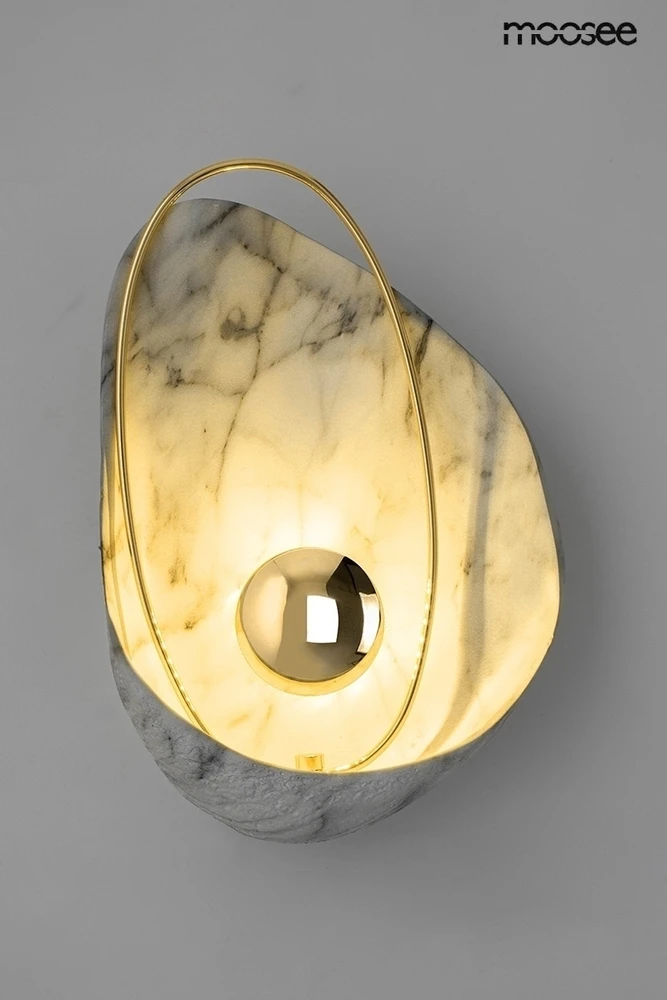 4W LED sieninis šviestuvas ROCK, aukso/baltos sp., 3000K