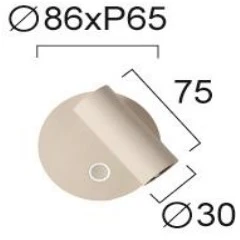 4W LED sieninis šviestuvas TARA, baltas, 3000K, dimeriuojamas, pakreipiamas, 4319600