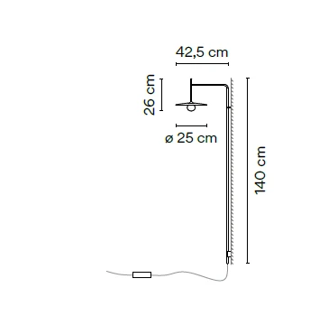 4W LED sieninis šviestuvas TEMPO, grafito sp., 2700K, dimeriuojamas