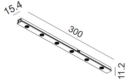 4W LED šviestuvas COMFORT 300 į magnetinę sistemą MINI_LINE 42, juodas, 3000K, dimeriuojamas