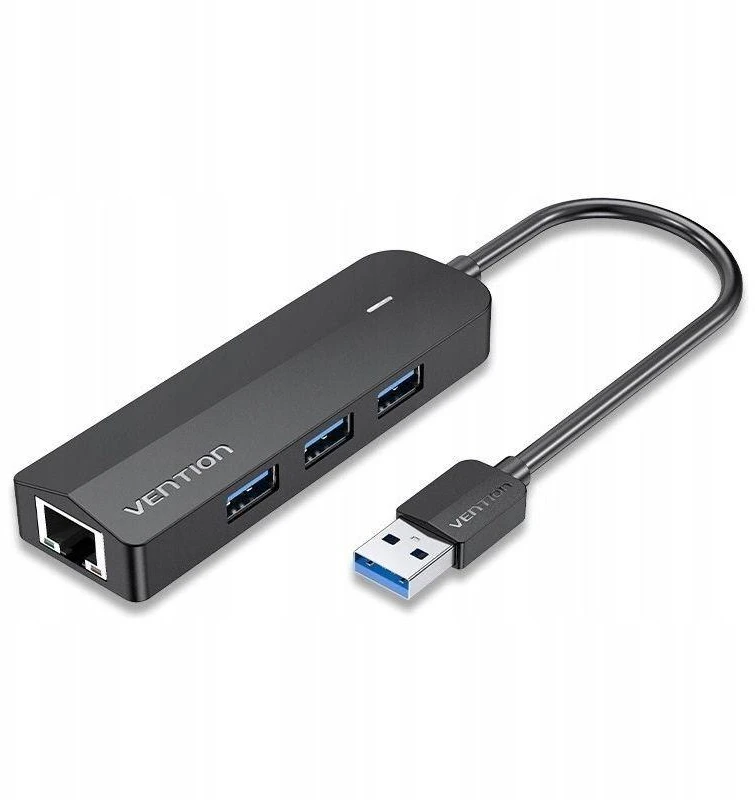 5w1 Vention USB 3.0 šakotuvas + gigabito eterneto adapteris