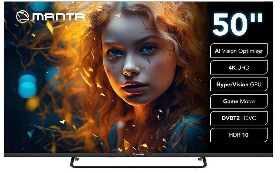 50 colių 4K UHD išmanusis televizorius Manta MATV002LUV50