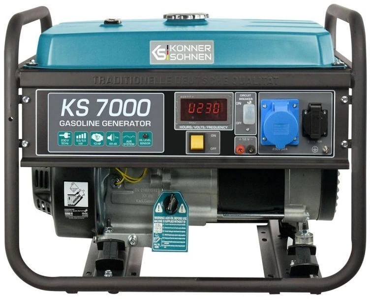 KÖNNER & SÖHNEN Benzininis generatorius 5,0 kW 230 V KS 7000