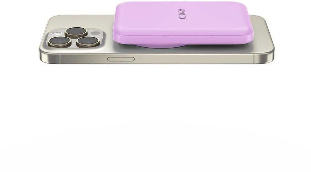 Tech-Protect LifeMag MagSafe PB10 5000mAh Power Bank – rožinės spalvos