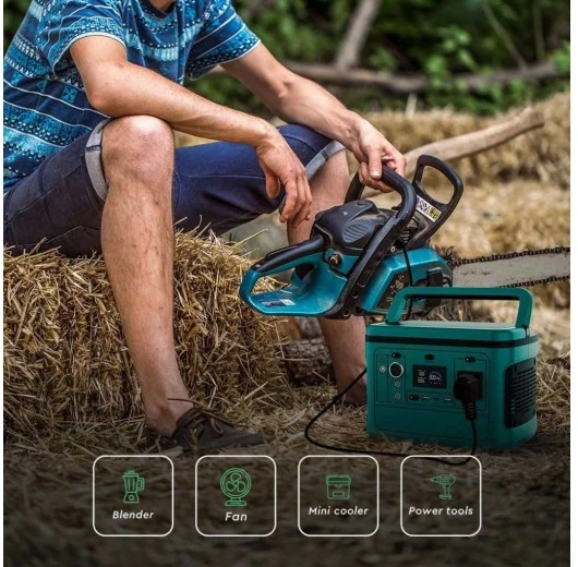 V-tac 500W nešiojama elektros stotelė, 26,2Ah / 21,6V, su apsauga nuo trumpojo jungimo, perkrovos ir perkaitimo