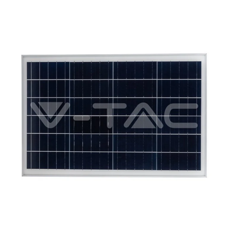 50W gatvės šviestuvas V-TAC su saulės baterija, 6000K, IP65