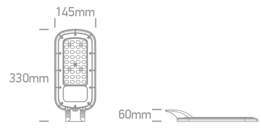 50W LED gatvės šviestuvas, antracito sp., 3000/4000/5000K, 70118A/AN/V