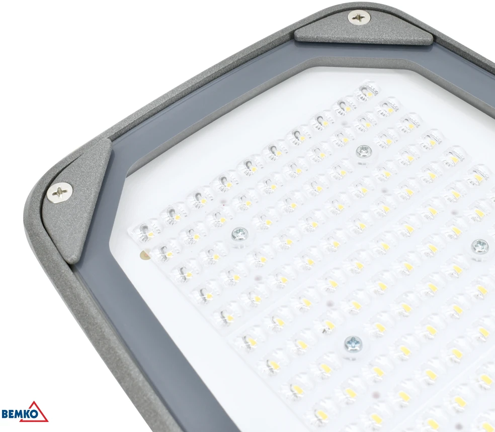 50W LED gatvės šviestuvas JAGER, pilkas, 4000K, IP66, 154°x80°