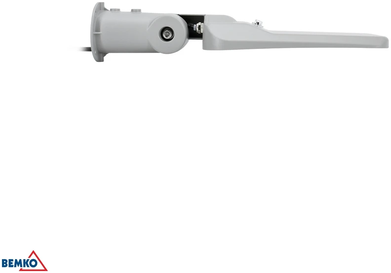 Bemko 50W LED gatvės šviestuvas su šviesos jutikliu JAZMIN, šviesiai pilkas, 4000K, IP65, 140°x70°