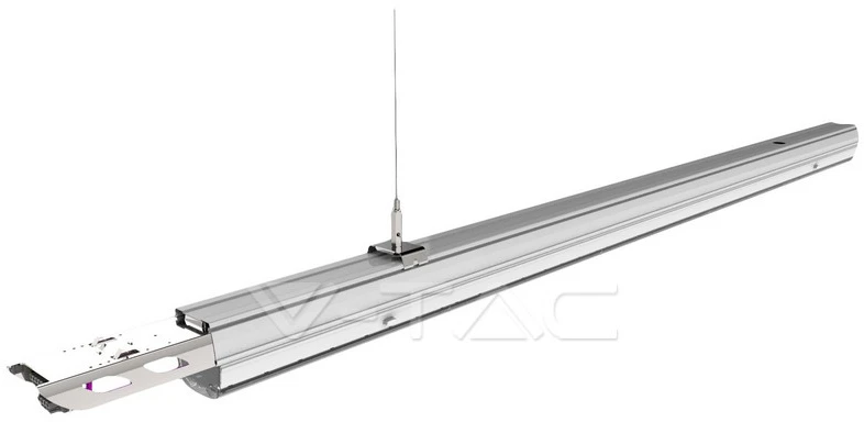 Pakabinamas šviestuvas 50W LED pakabinamas linijinis šviestuvas, 90°, 4000K, šviestuvai gali būti jungiami tarpusavyje