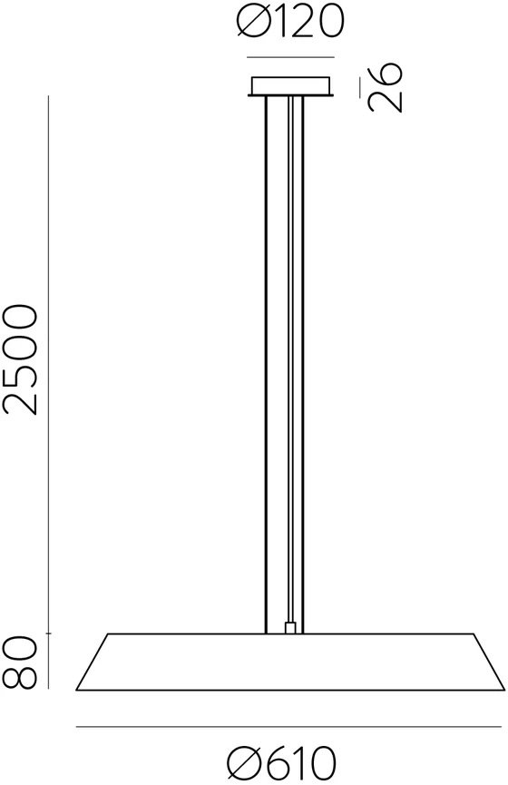 50W LED pakabinamas šviestuvas CORA, medžio/juodos sp., 2700/3000K, dimeriuojamas, C4015070WALDP