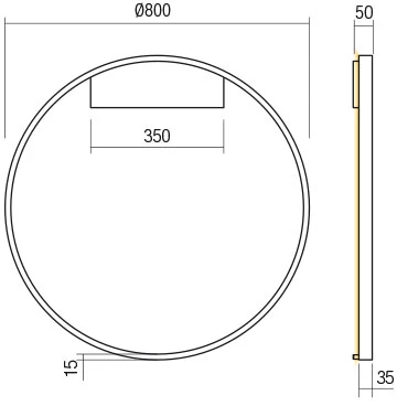 Lubinis šviestuvas 50W LED paviršinis šviestuvas FEBE, baltas, 3000K, dimeriuojamas, 01-2827